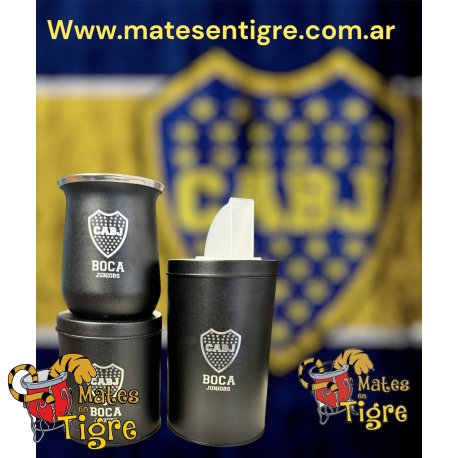 Yerbero+ azucarero+ mate grabado