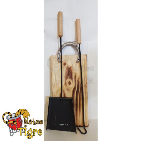 Combo Tabla 20x40 con herradura + Pala Atizador