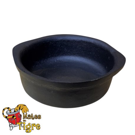 Aluminio cazuela con asa negra